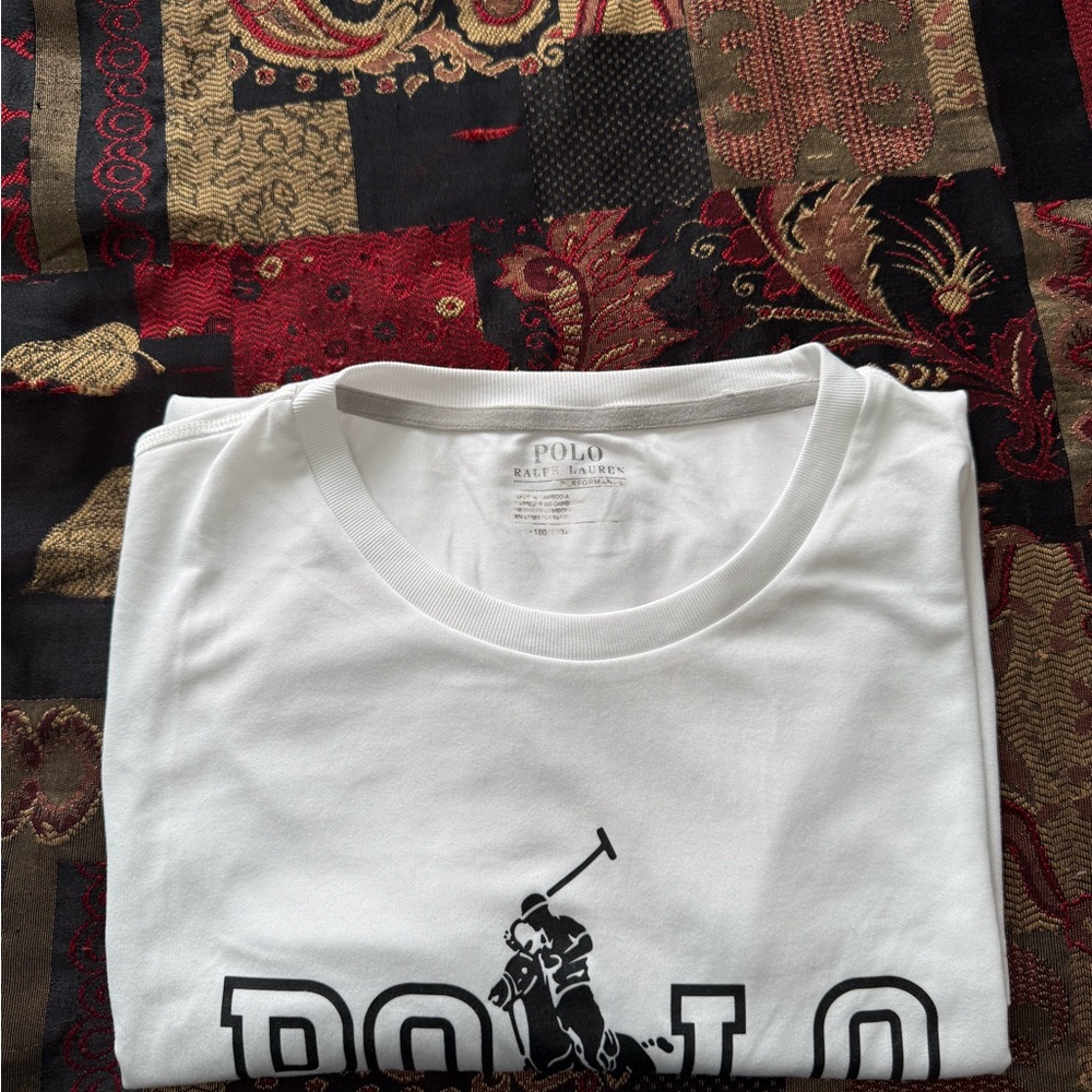 Polo Ralph Lauren Performance White/Black ‘Big Pony POLO’ Graphic T-Shirt - Picture 4 of 4